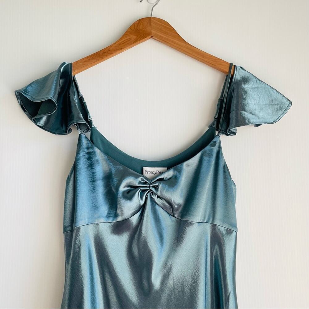 Revolve Privacy Please Wright off the shoulder size large color icy teal - Picture 6 of 8